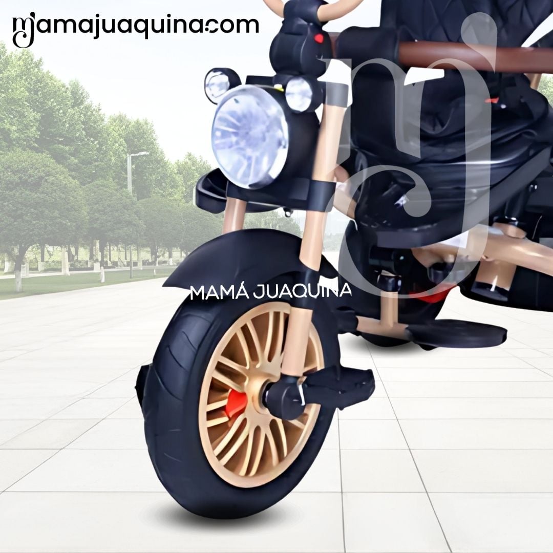 TRICICLO BABY TOYS WALK NEGRO GUIADOR - 3