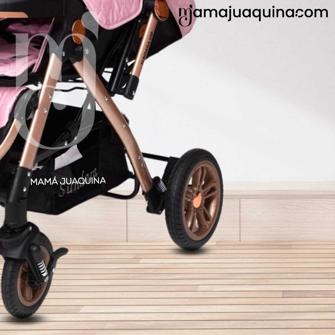 COCHE CUNA BABY SUNDAY DREAMS ROSADO LUJO - 2