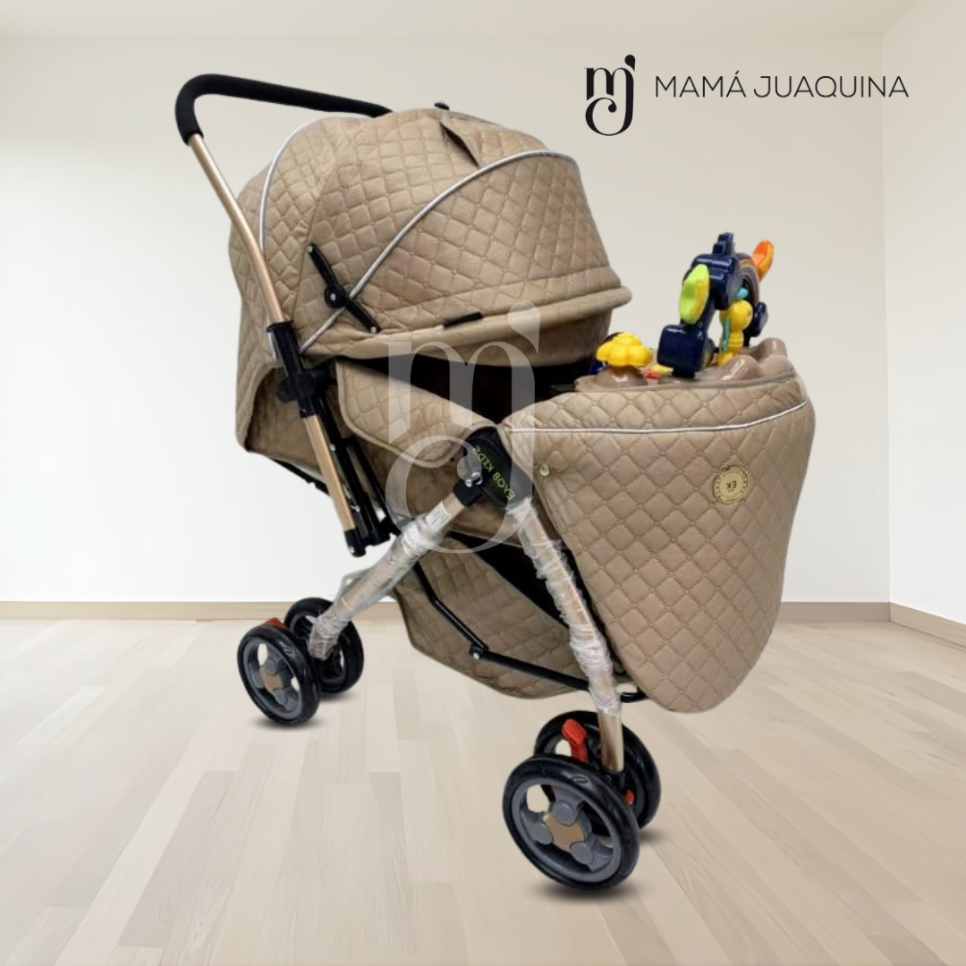COCHE CUNA BABY SUMMER DAY BEIGE MUSICAL LUJO - 6