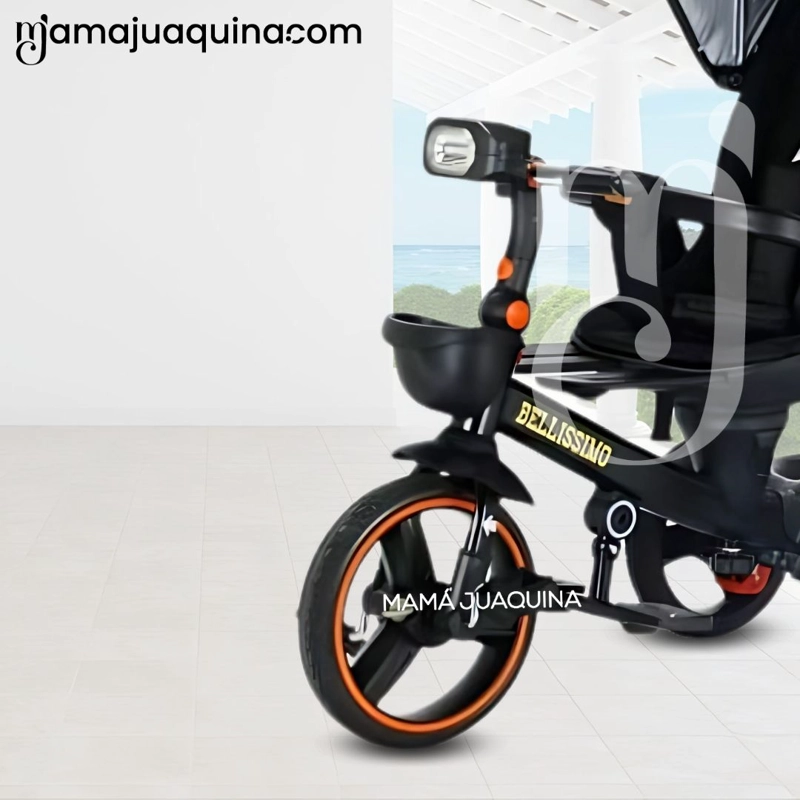 TRICICLO BEAUTIFUL BELLISSIMO NEGRO GUIADOR ITALIANO - 3