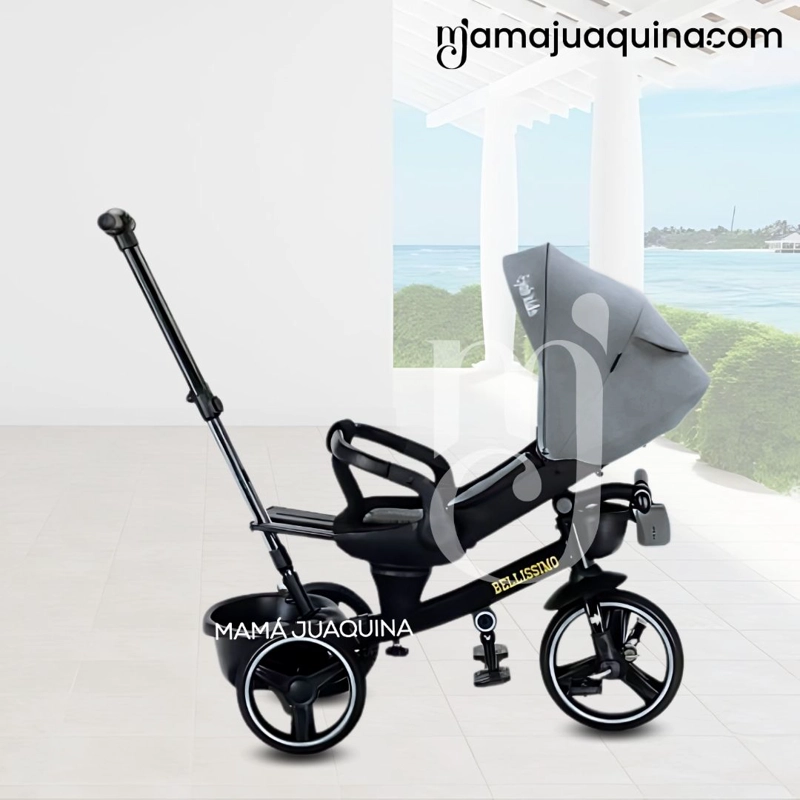 TRICICLO BEAUTIFUL BELLISSIMO NEGRO GUIADOR ITALIANO - 4
