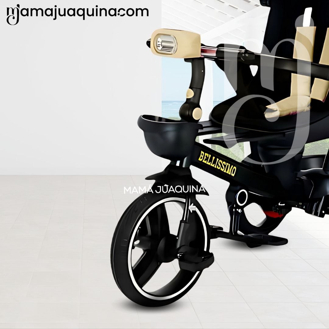 TRICICLO BEAUTIFUL BELLISSIMO BEIGE GUIADOR ITALIANO - 3