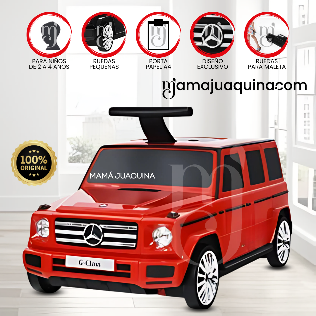 CORREPASILLO MERCEDES BENZ BUGGIE BAG ARRASTE TIPO MALETA LICENCIADO ROJO - 1