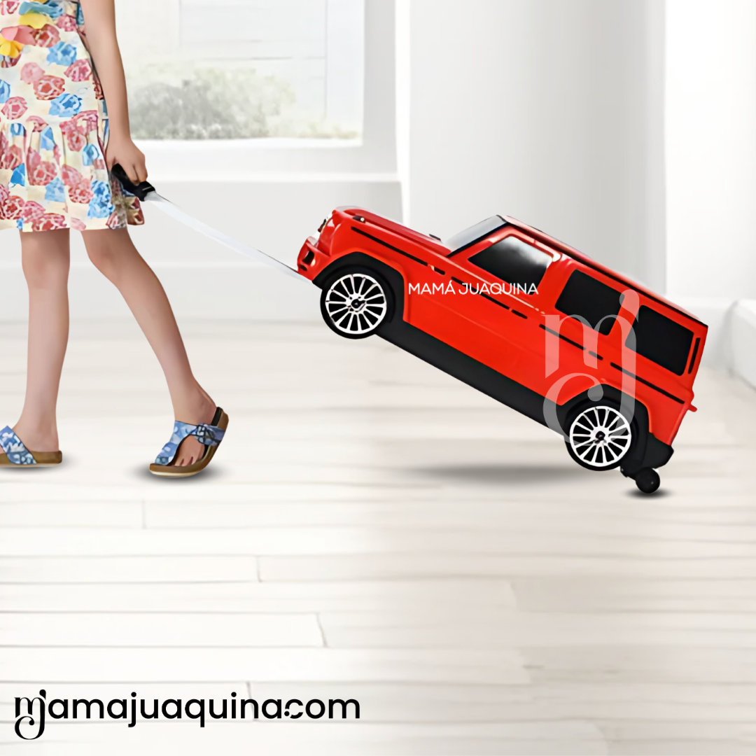 CORREPASILLO MERCEDES BENZ BUGGIE BAG ARRASTE TIPO MALETA LICENCIADO ROJO - 3
