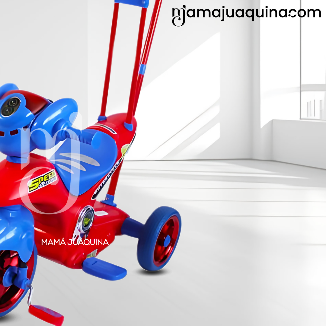TRICICLO BEAUTIFUL SPEEDY TRI AZUL GUIADOR CON BLUETOOTH - 5