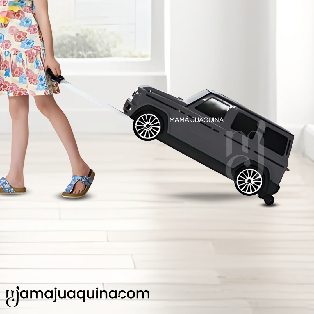CORREPASILLO MERCEDES BENZ BUGGIE BAG NEGRO ARRASTE TIPO MALETA LICENCIADO - 3