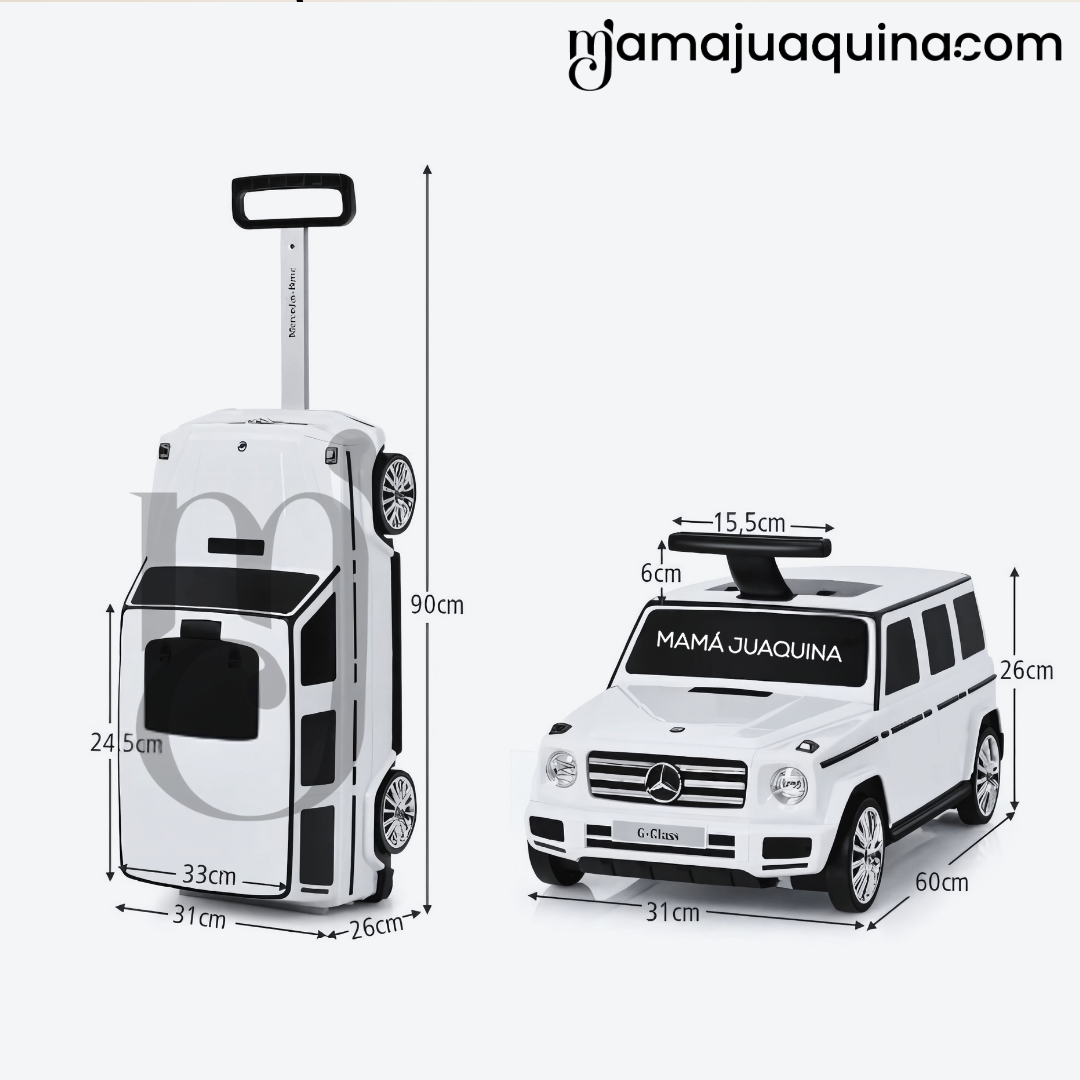 CORREPASILLO MERCEDES BENZ BUGGIE BAG NEGRO ARRASTE TIPO MALETA LICENCIADO - 4