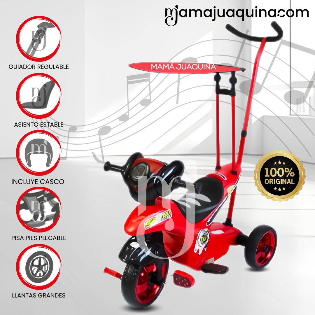 TRICICLO BEAUTIFUL SPEEDY TRI ROJO GUIADOR CON BLUETOOTH - 1