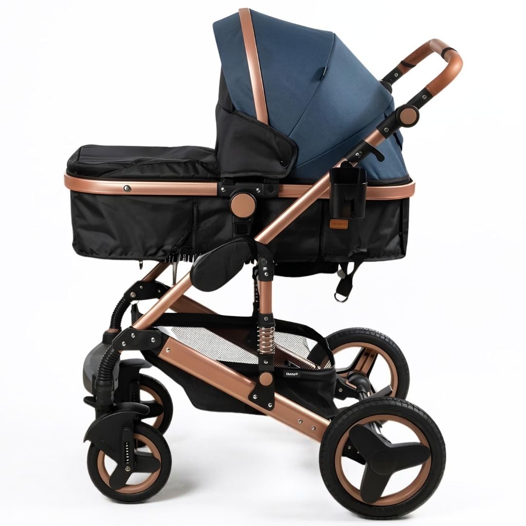 COCHE CUNA EBABY SAGIRA AZUL EDICIÓN LIMITADA - 1