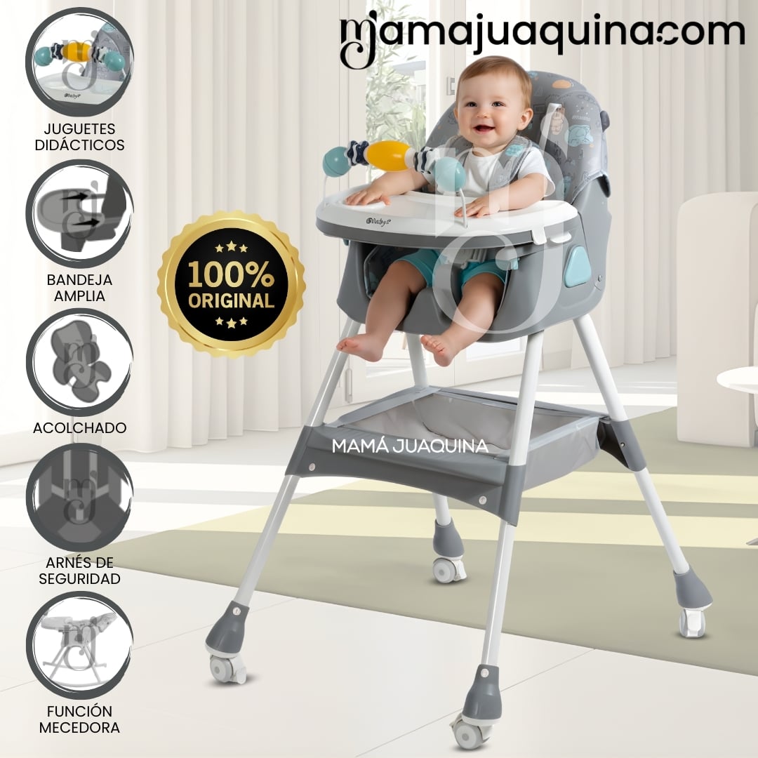 SILLA COMER EBABY GRIS MECEDORA DALI - 1