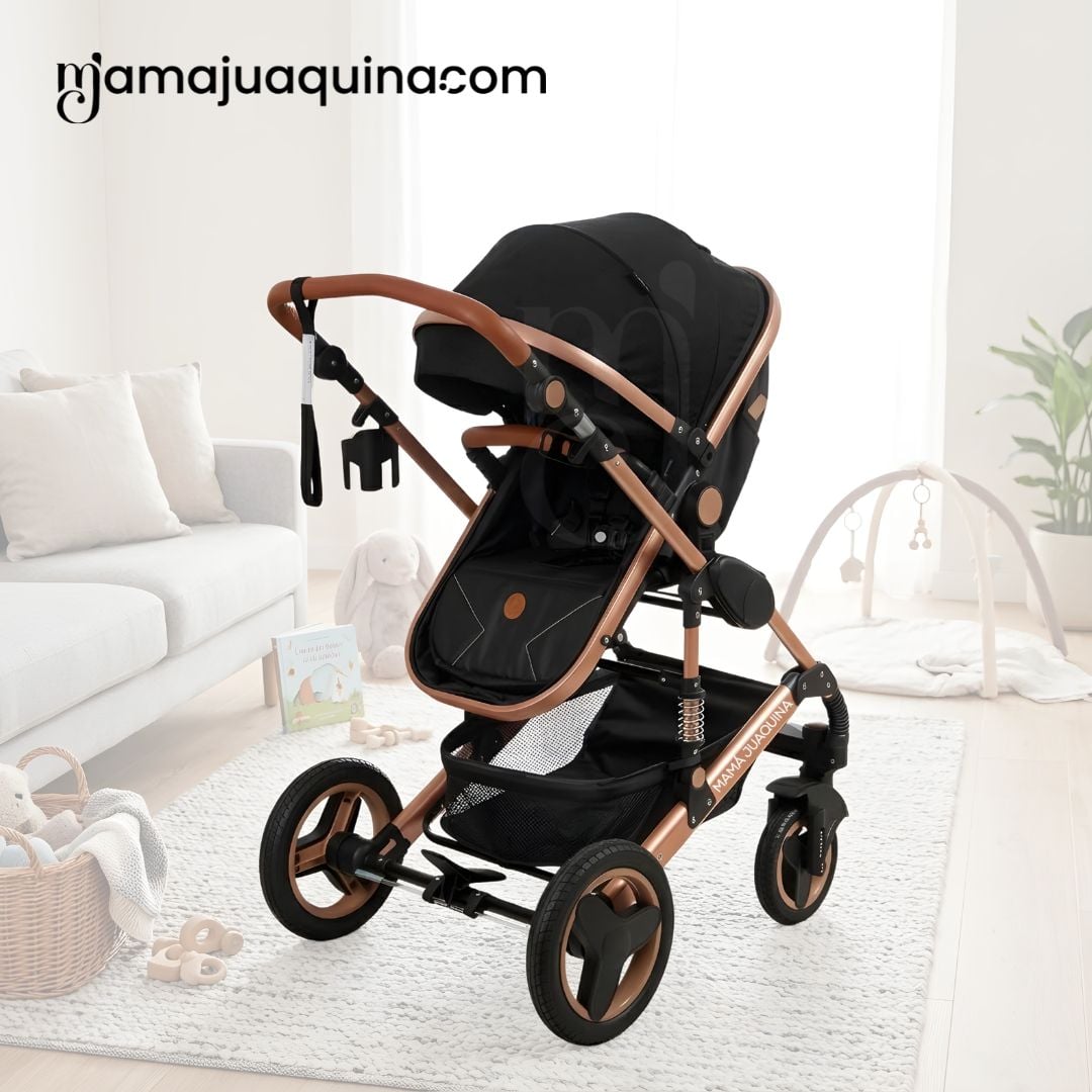 COCHE CUNA EBABY SAGIRA NEGRO EDICIÓN LIMITADA - 5