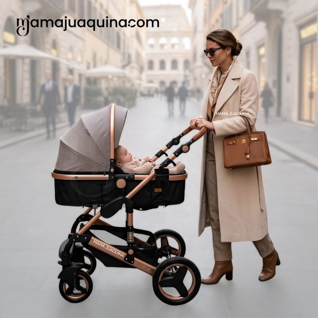 COCHE CUNA EBABY SAGIRA GRIS EDICIÓN LIMITADA - 4