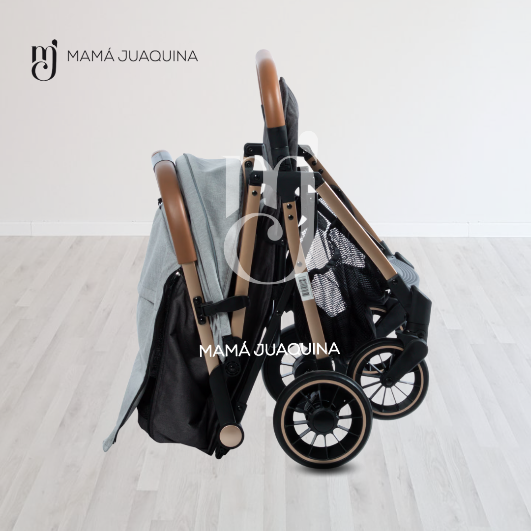 COCHE MALETA PARA BEBÉ «SAFFE» DE FÁCIL PLEGADO AZUL - 6