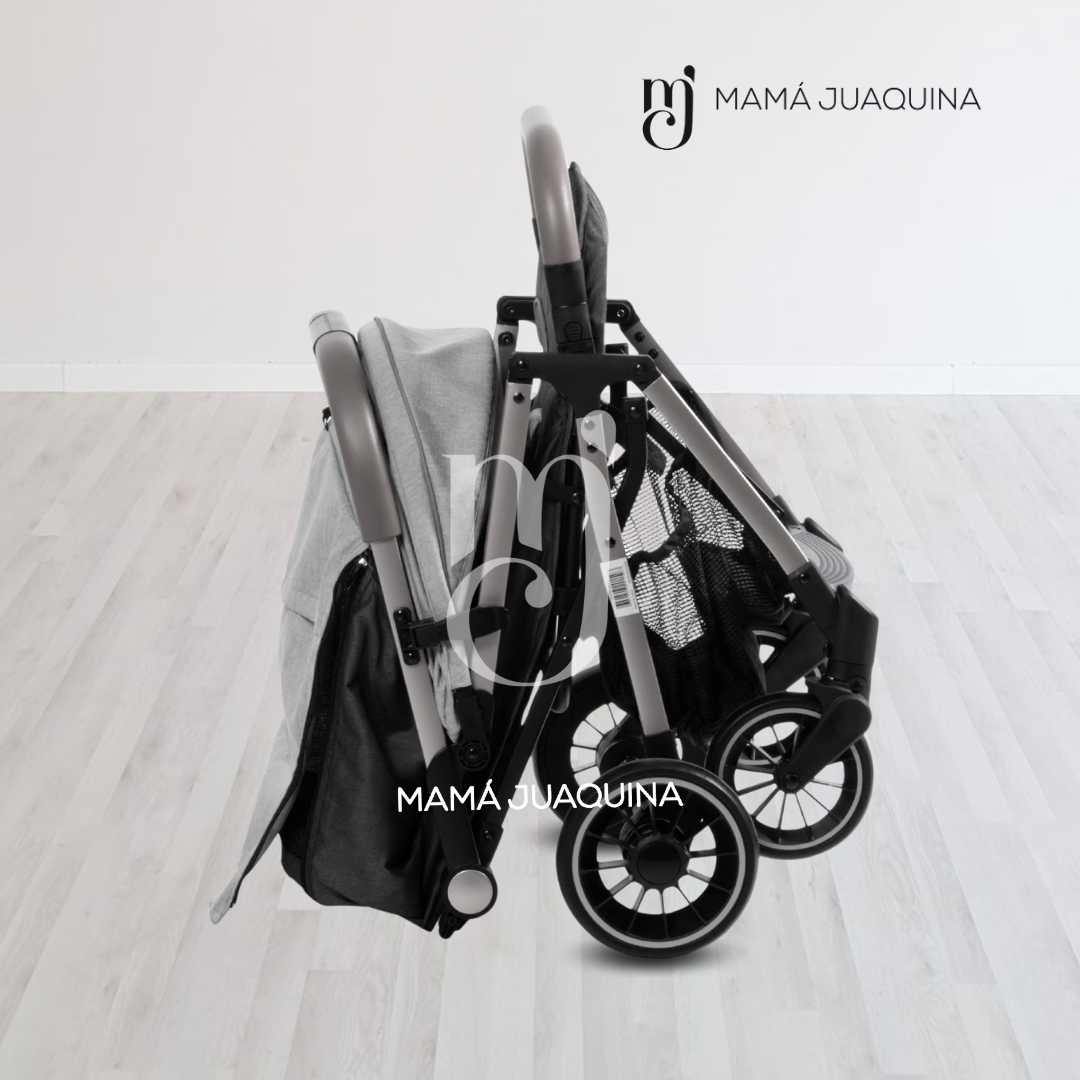 COCHE MALETA PARA BEBÉ «SAFFE» DE FÁCIL PLEGADO NEGRO - 6