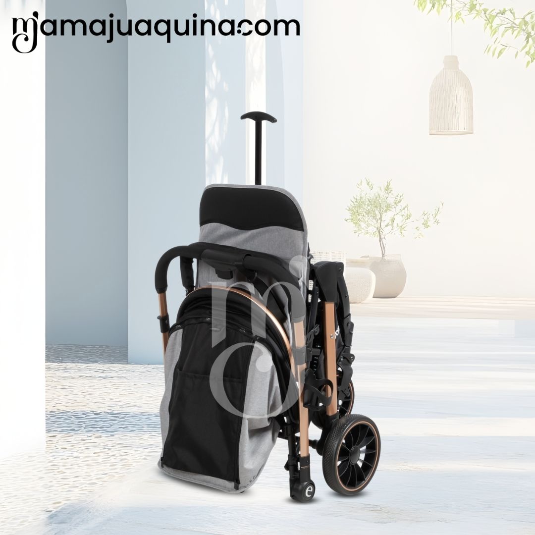 COCHE MALETA DE LUJO PARA BEBÉ «J' SPARROW» CON PORTABEBÉ NEGRO - 5