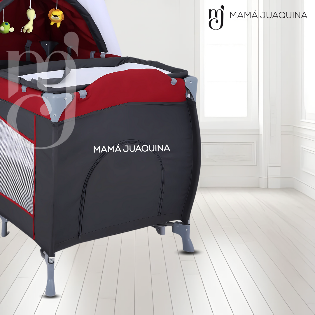 CUNA CORRAL «VIENA STOKKER» 2 EN 1 ROJO - 4