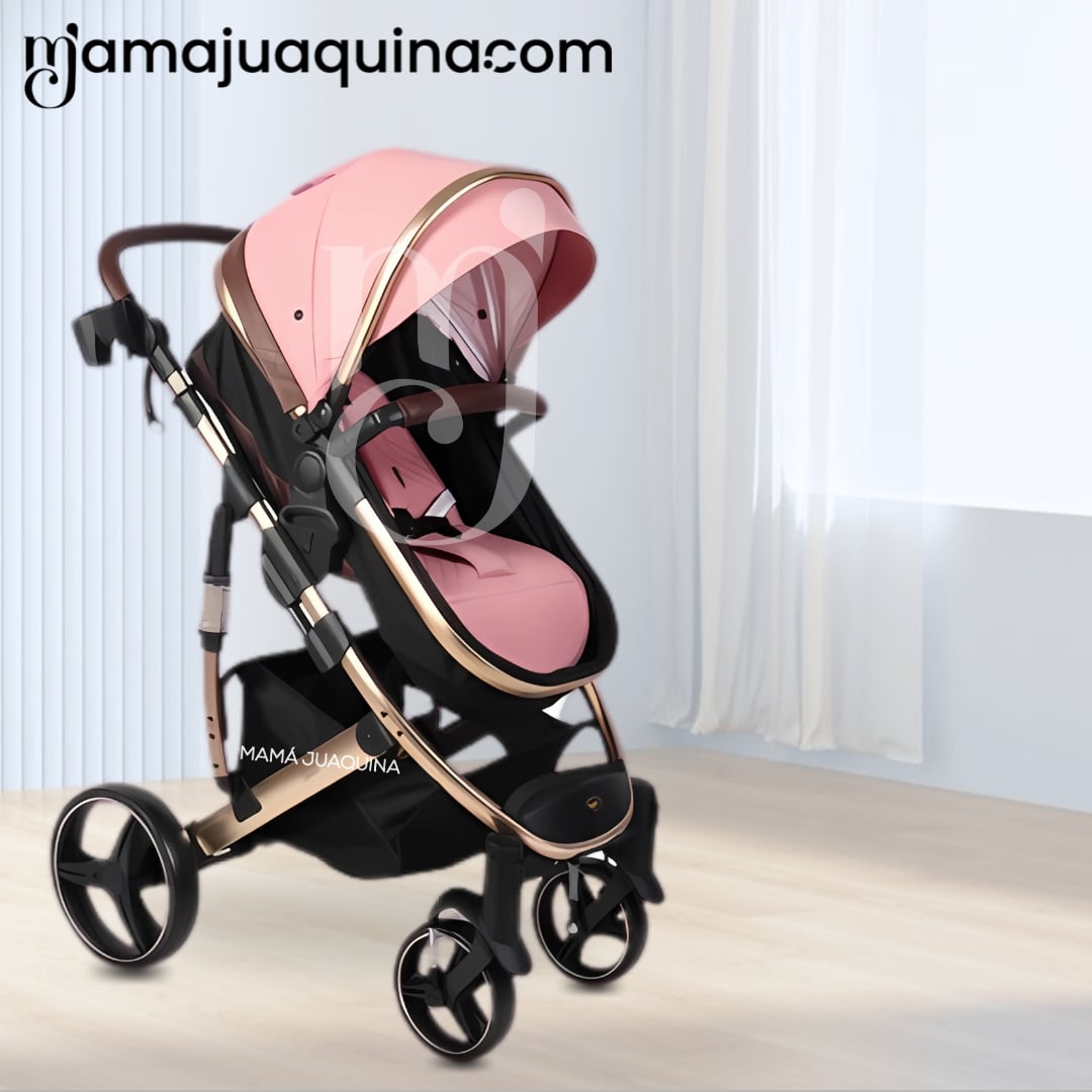 COCHE MOISÉS DE LUJO «HIREON» ROSA - 5
