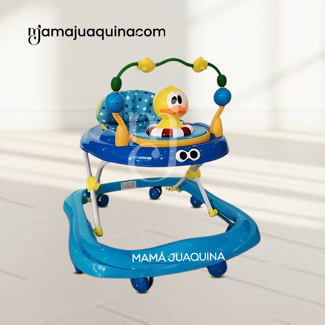 ANDADOR PARA BEBÉS  3 EN 1 «DUCKY LUCKY» CON TABLERO MUSICAL AZUL OSCURO - 5