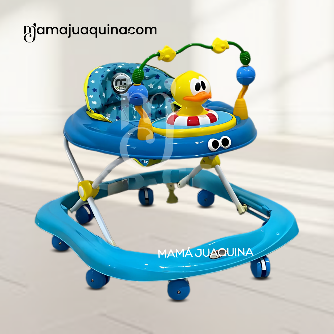 ANDADOR PARA BEBÉS  3 EN 1 «DUCKY LUCKY» CON TABLERO MUSICAL AZUL - 5