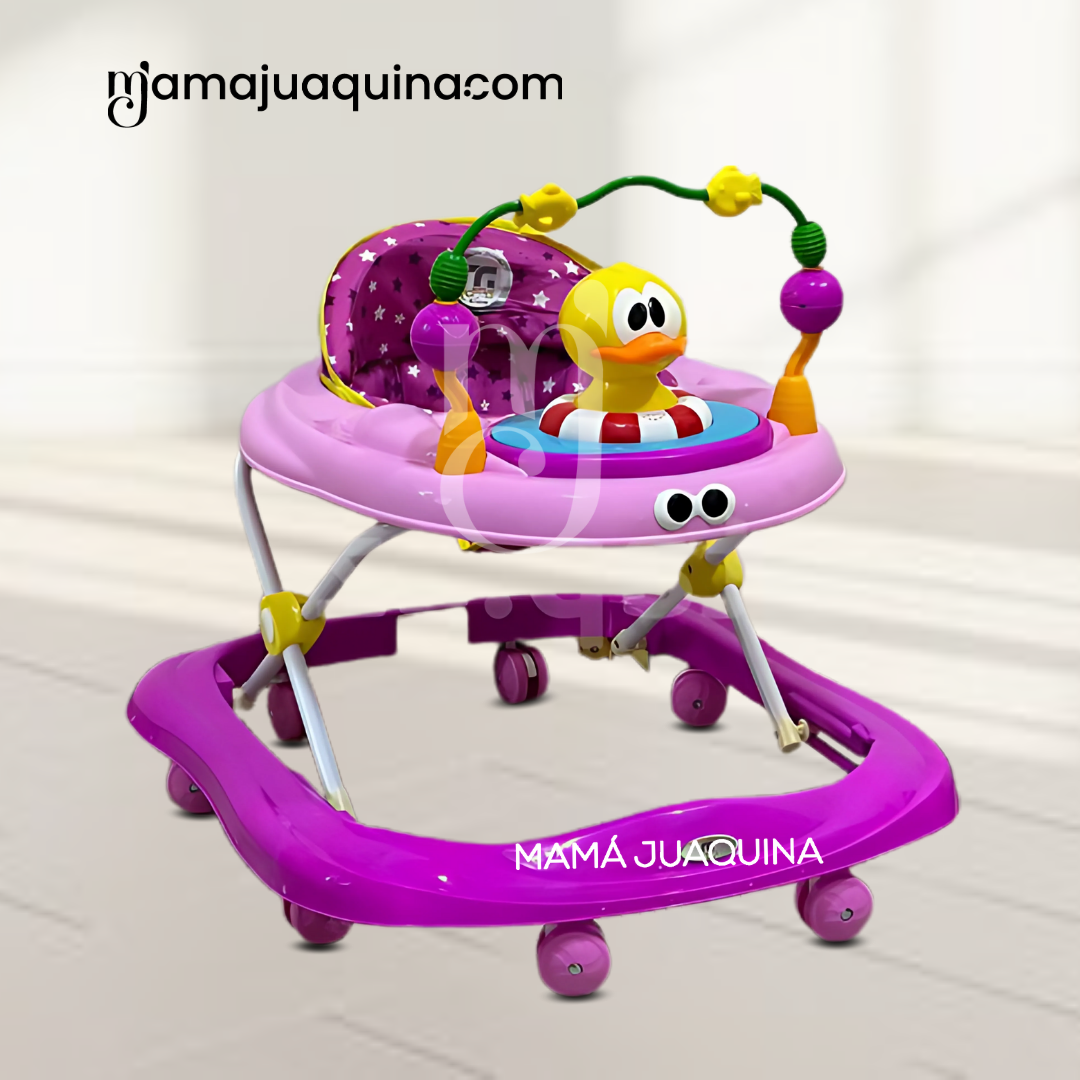 ANDADOR PARA BEBÉS 3 EN 1 «DUCKY LUCKY» CON TABLERO MUSICAL ROSA - 5