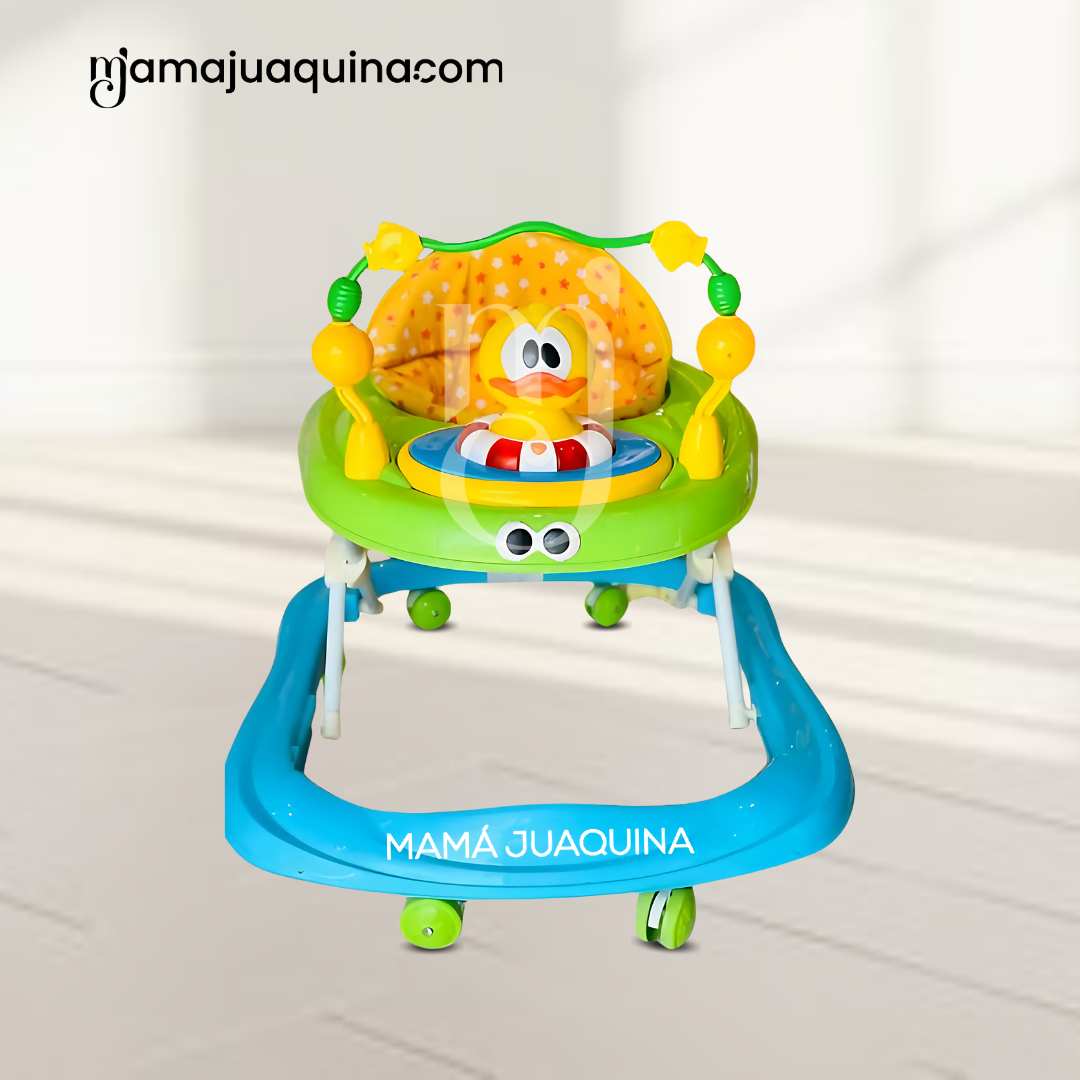 ANDADOR PARA BEBÉS 3 EN 1 «DUCKY LUCKY» CON TABLERO MUSICAL VERDE - 5
