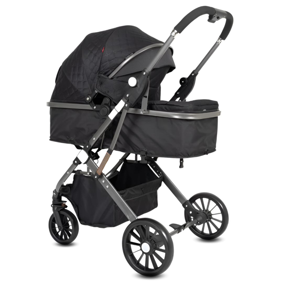 COCHE MOISÉS DE LUJO «STANLIE» EDICIÓN LIMITADA NEGRO - 1