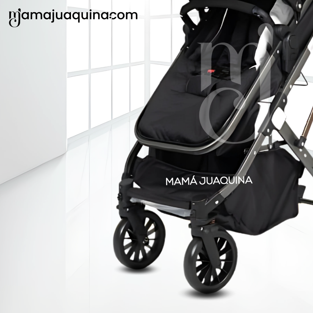 COCHE MOISÉS DE LUJO «STANLIE» EDICIÓN LIMITADA NEGRO - 5