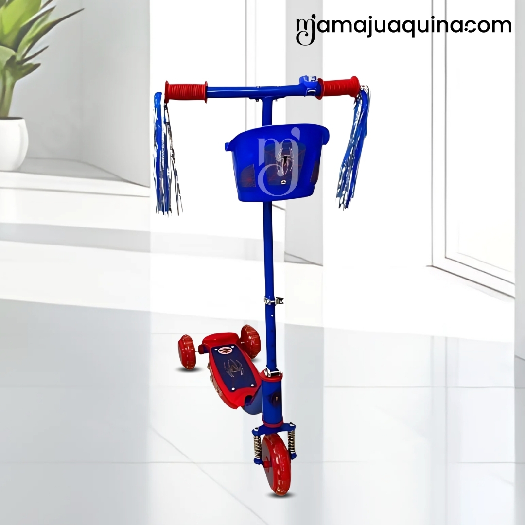 SCOOTER PARA NIÑOS «FUNNY RIDE»CON EQUIPO DE SEGURIDAD AZUL - 5
