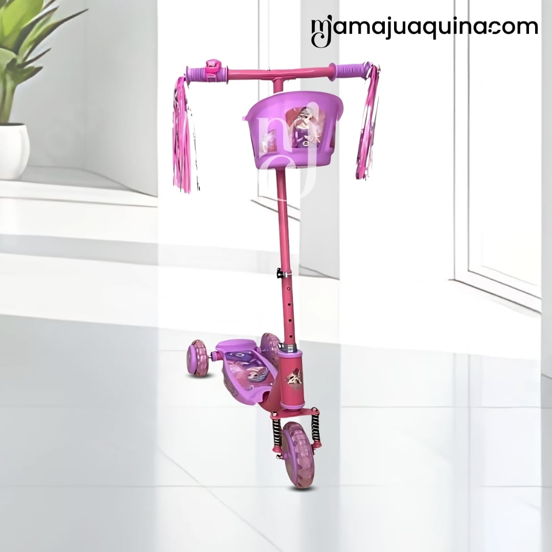 SCOOTER PARA NIÑOS «FUNNY RIDE»CON EQUIPO DE SEGURIDAD ROSA - 5