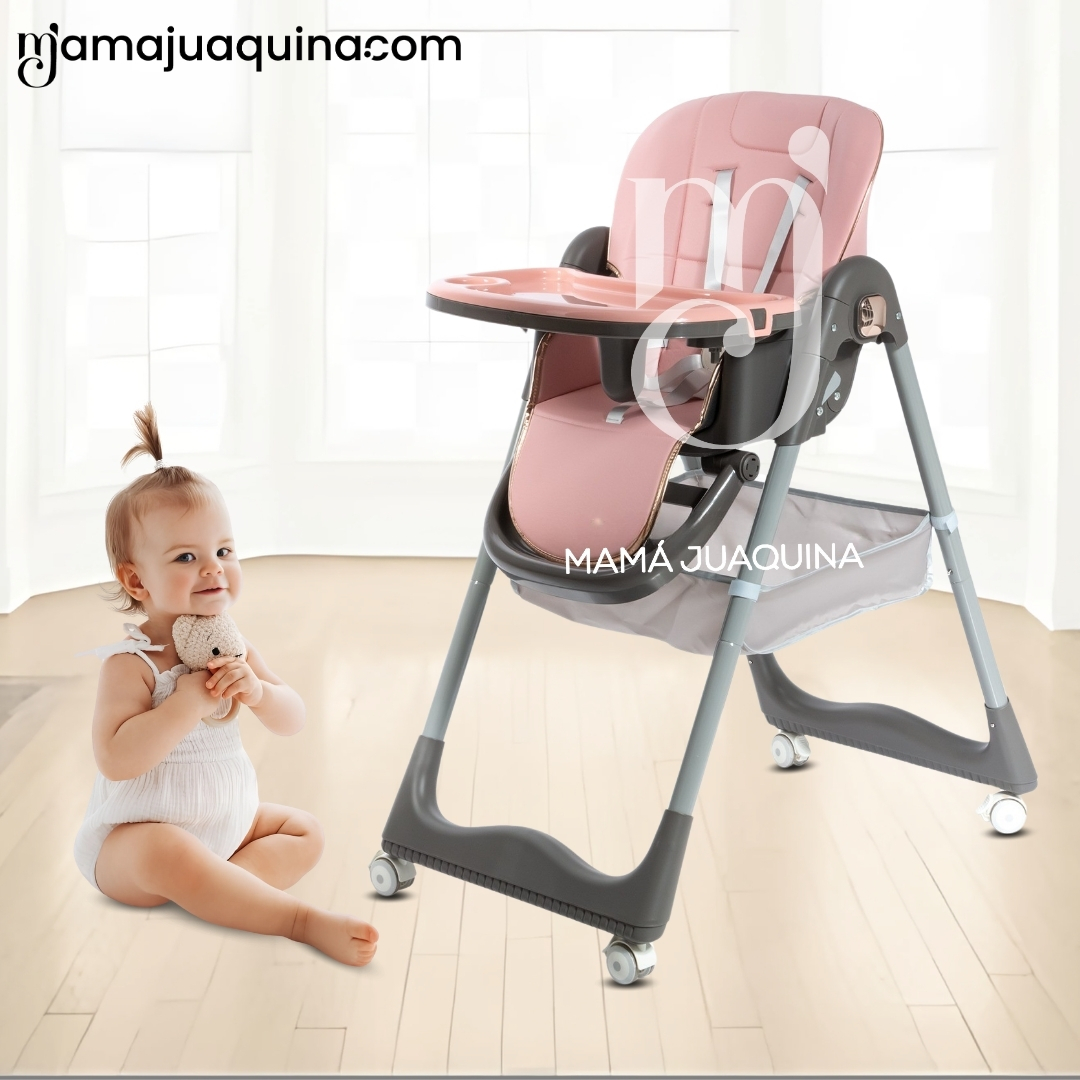 SILLA DE COMER PLEGABLE «ALAI» ROSA - 4