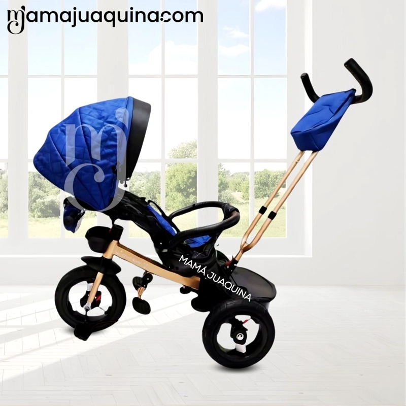 TRICICLO GIRATORIO 3 EN 1 «SMART PREMIUM» USB BLUETOOTH AZUL - 4