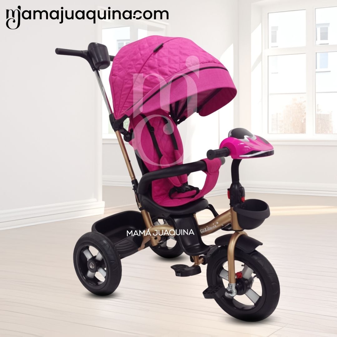 TRICICLO GUIADOR GIRATORIO «MAXUS» EDICIÓN LIMITADA ROSADO - 4