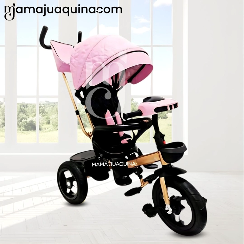 TRICICLO GIRATORIO 3 EN 1 «SMART PREMIUM» USB BLUETOOTH ROSA - 2