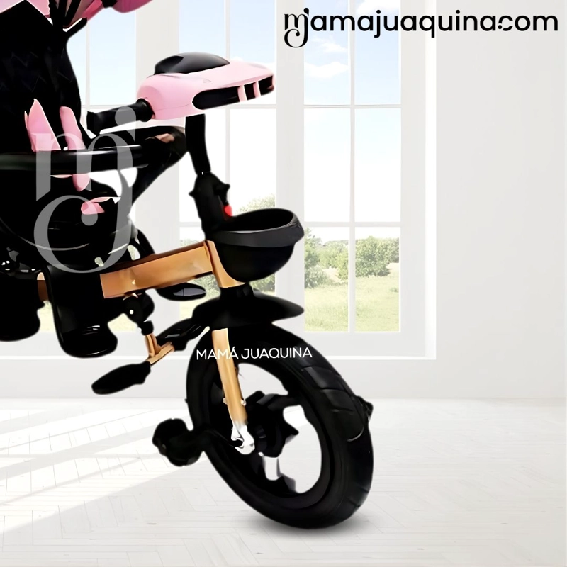 TRICICLO GIRATORIO 3 EN 1 «SMART PREMIUM» USB BLUETOOTH ROSA - 3