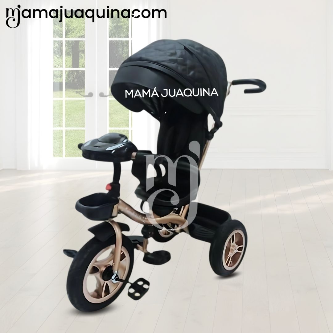 TRICICLO GUIADOR GIRATORIO «GOLDEN SPEED» PREMIUM BLACK - 5