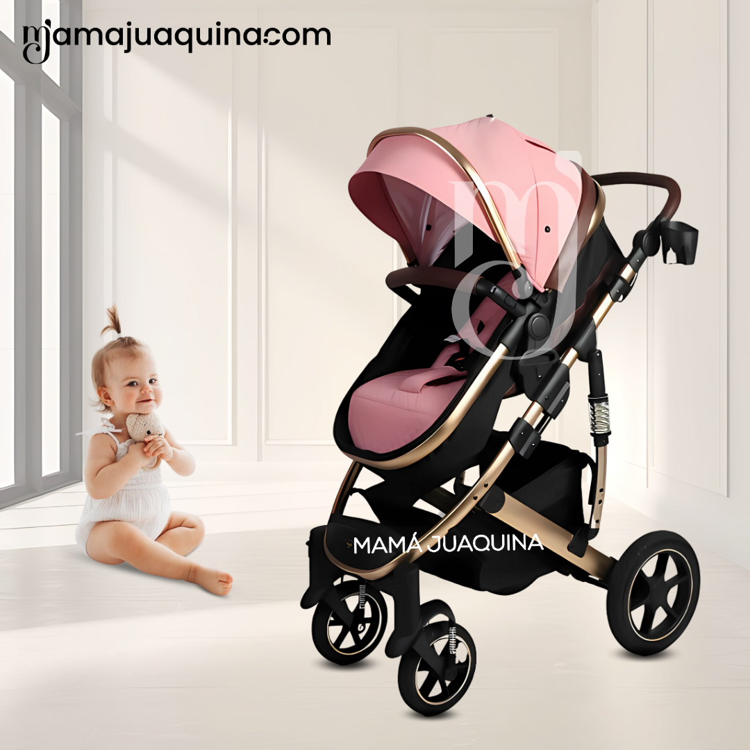 COCHE CUNA MOISÉS DE LUJO «TORETTO» ROSA - 5