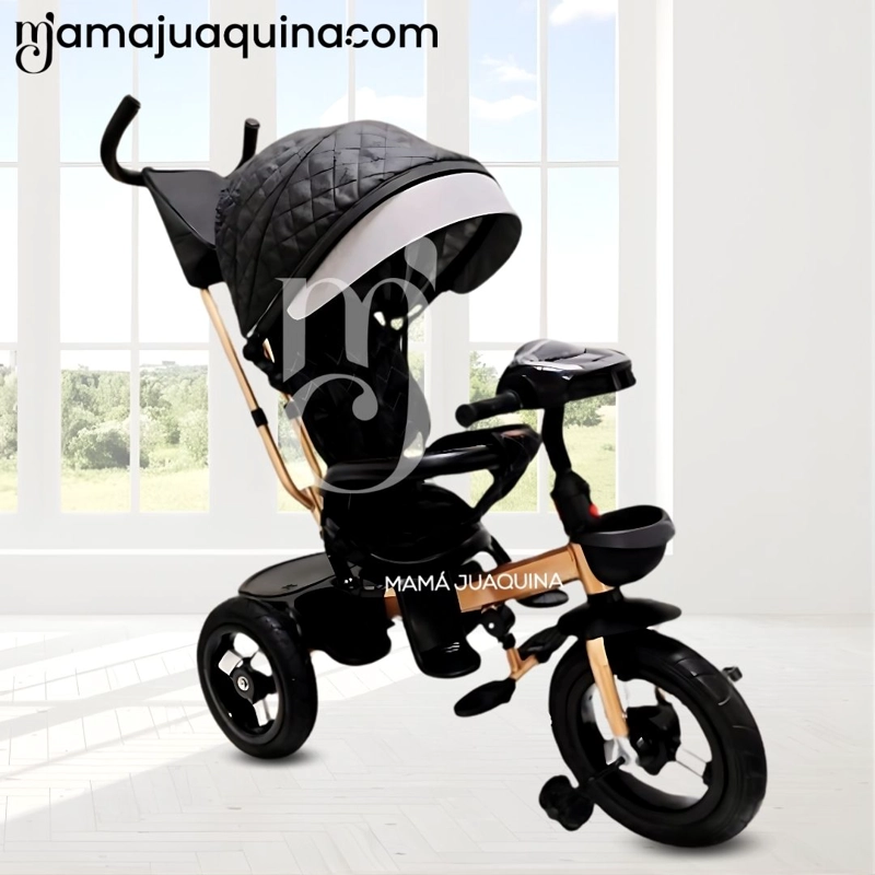 TRICICLO GIRATORIO 3 EN 1 «SMART PREMIUM» USB BLUETOOTH NEGRO - 2