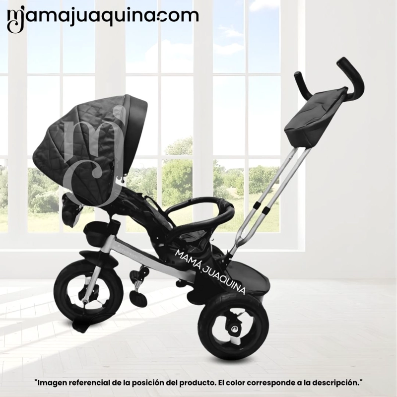 TRICICLO GIRATORIO 3 EN 1 «SMART PREMIUM» USB BLUETOOTH NEGRO - 4