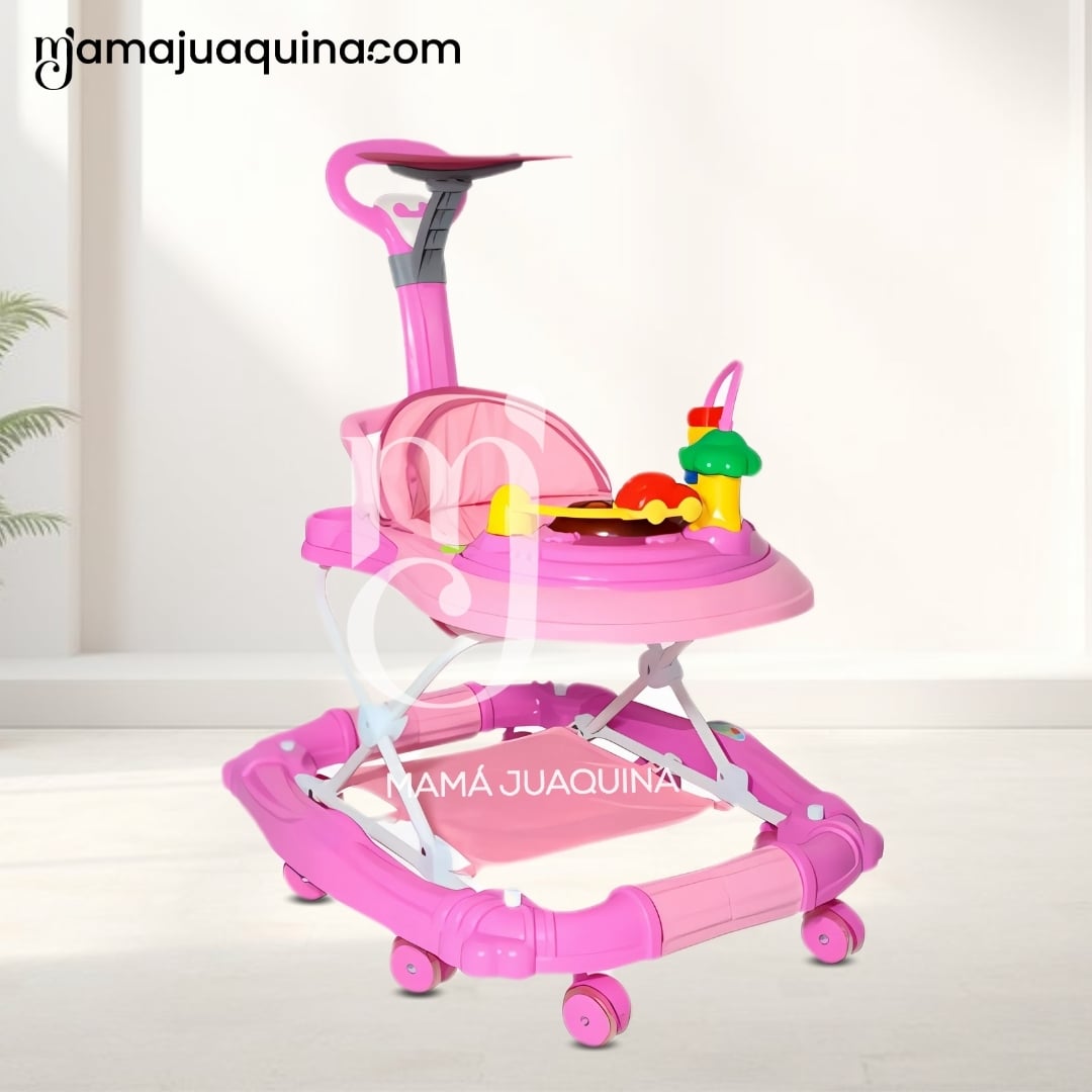 ANDADOR CON TABLERO MUSICAL «WALKIE» ROSA - 5