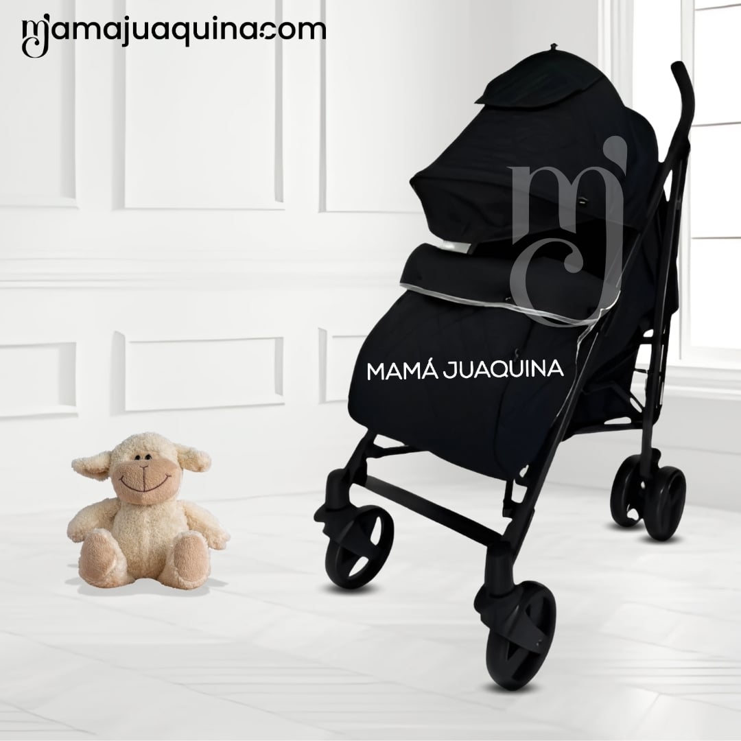 COCHE BASTÓN DE LUJO «AIDEN» NEGRO - 5