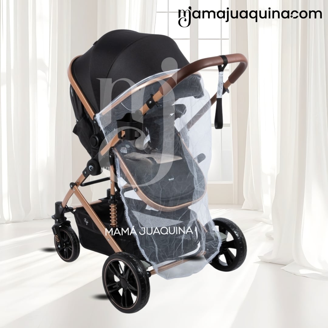 COCHE CUNA MOISÉS DE LUJO «INFINITIVE GOLD» ROSA - 4