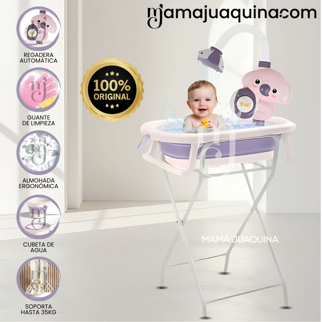 BAÑERA PLEGABLE CON RACK MULTIUSO «SPLASH PRO» PURPLE - 1