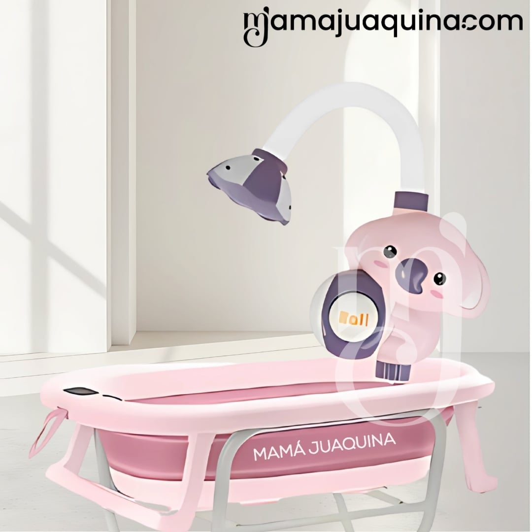 BAÑERA PLEGABLE CON RACK MULTIUSO «SPLASH PRO» PINK - 2