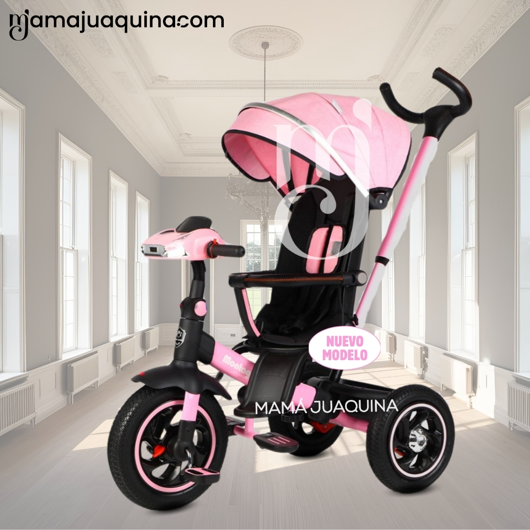 TRICICLO GUIADOR MUSICAL 3 EN1 «BUMER» ROSA - 5