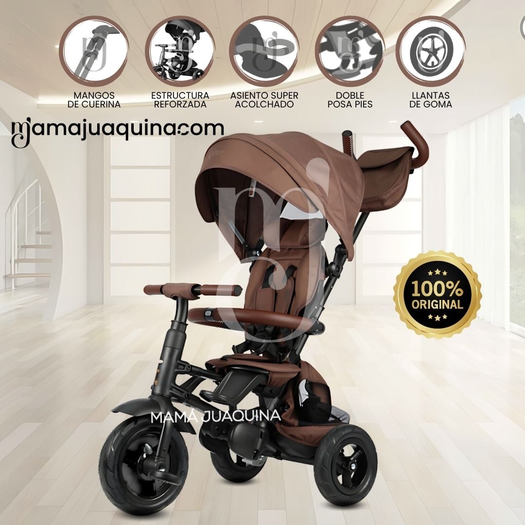 TRICICLO GUIADOR 3 EN 1 «RITO PREMIUM» EDICIÓN ESPECIAL CAFÉ - 1