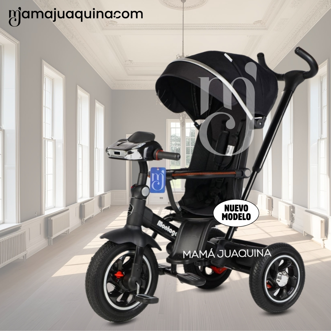 TRICICLO GUIADOR MUSICAL 3 EN1 «BUMER» NEGRO - 5
