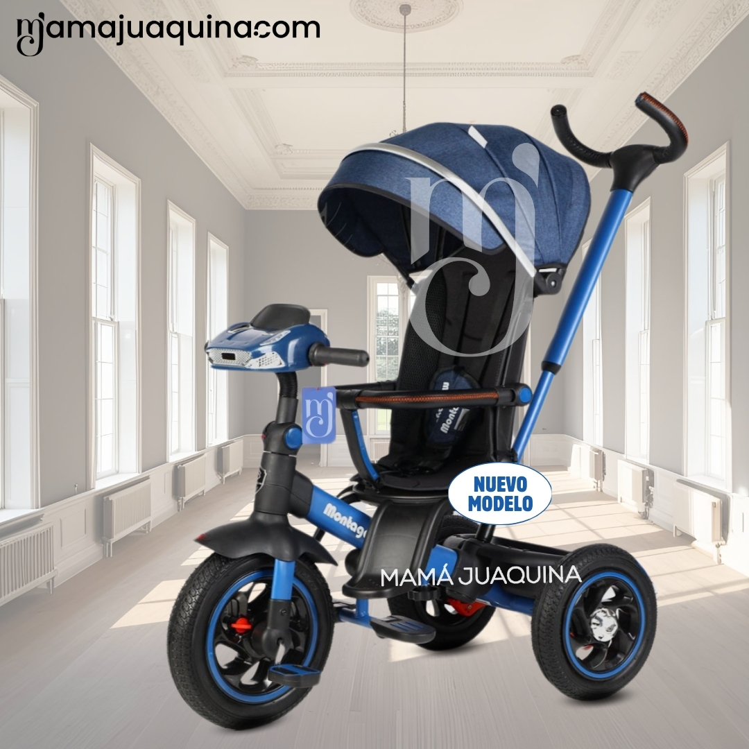 TRICICLO GUIADOR MUSICAL 3 EN1 «BUMER» AZUL - 5