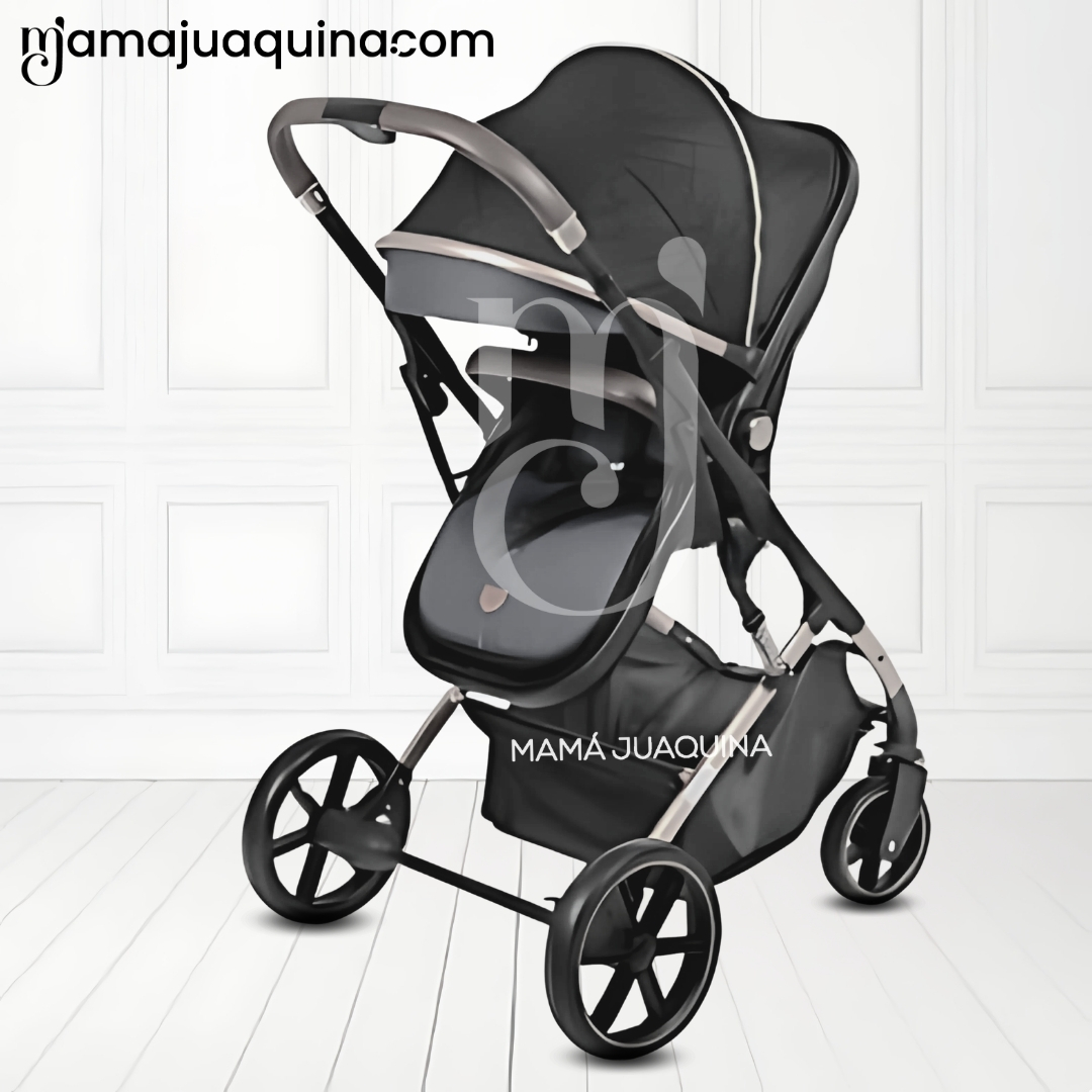 COCHE CUNA MOISÉS DE LUJO «SATURNO ULTRA» BLACK - 5