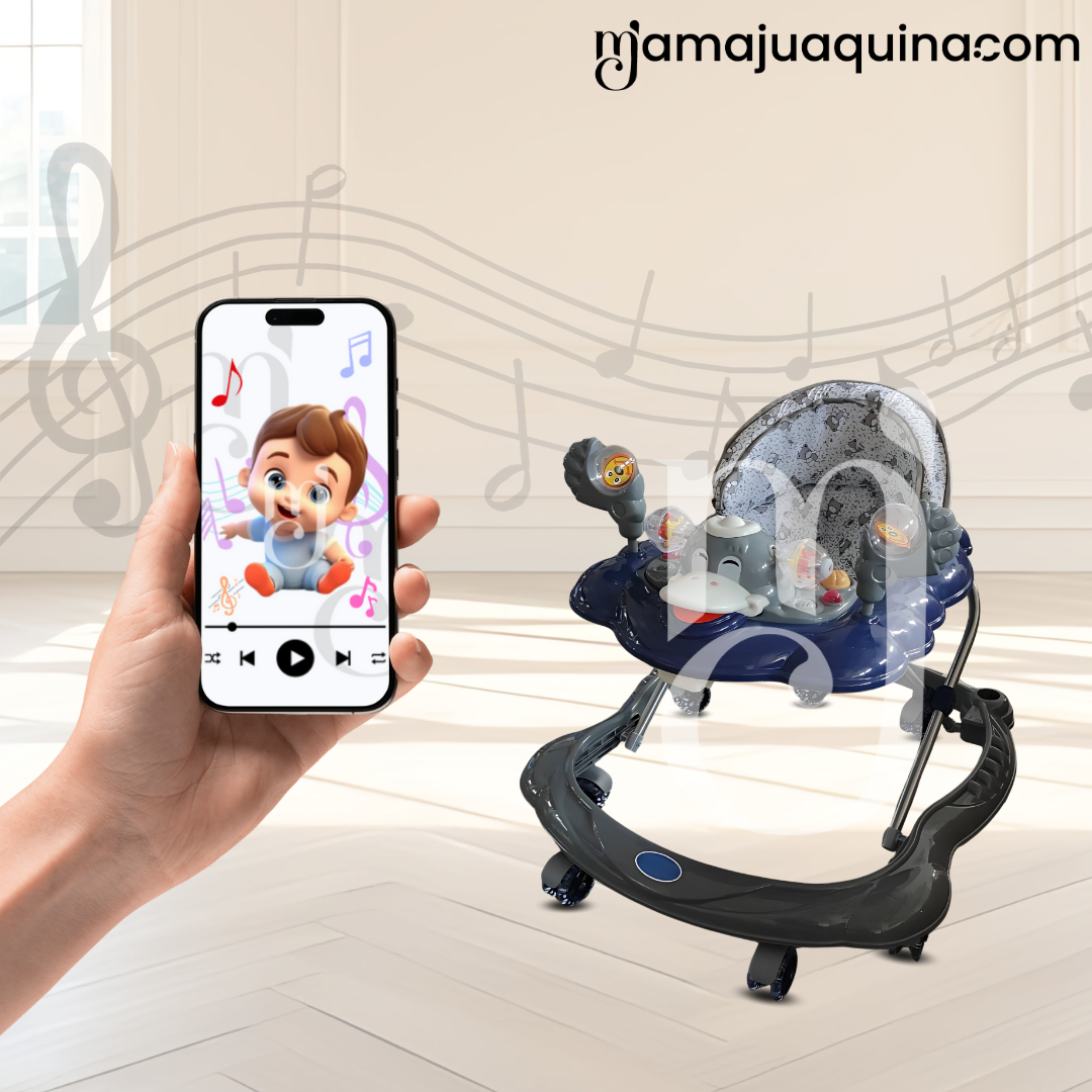 ANDADOR CON TABLERO MUSICAL «DUCKY PLUS» CON BLUETOOTH GRAY - 6