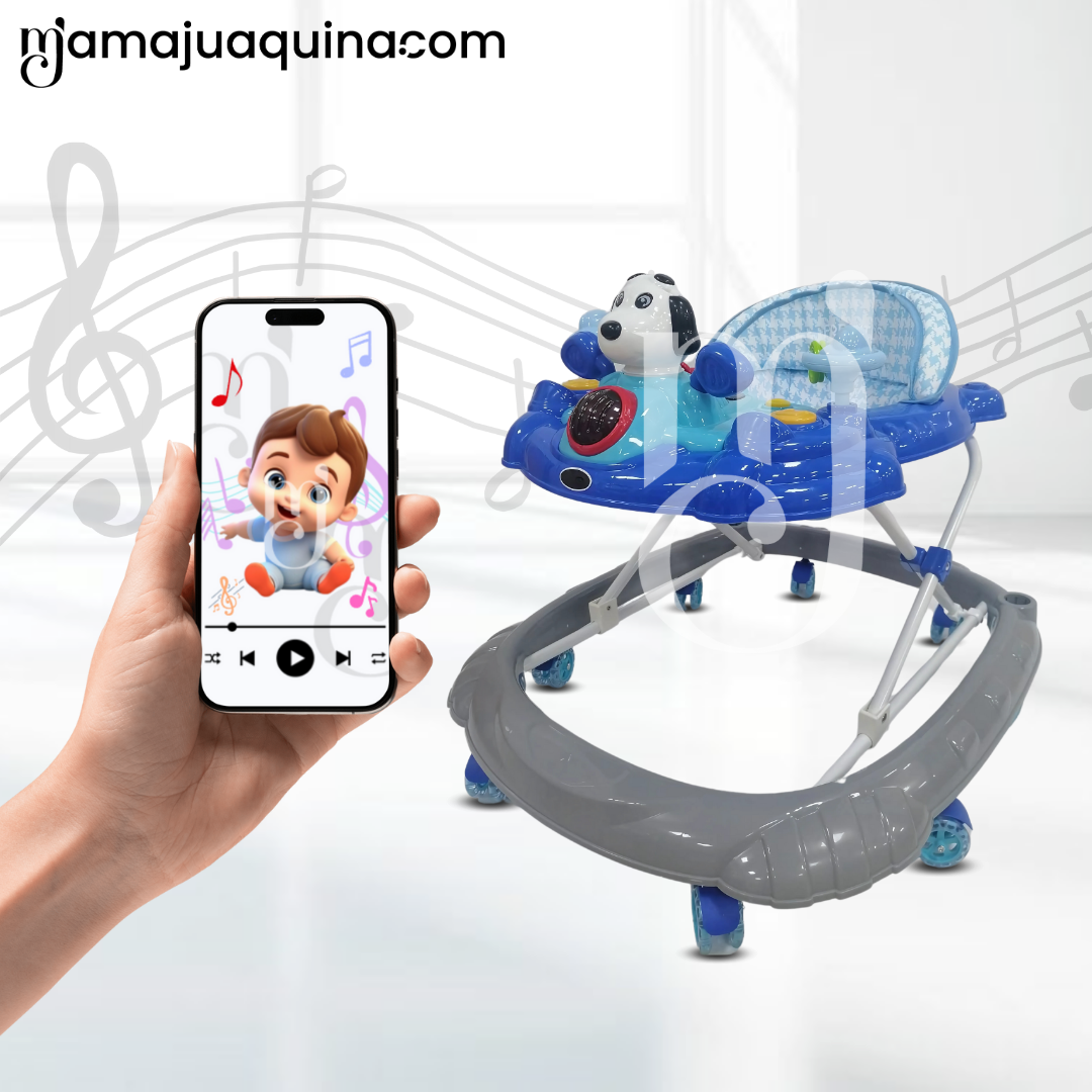 ANDADOR MUSICAL PLEGABLE «SNOOPY MUSIC» BLUETOOTH BLUE - 6